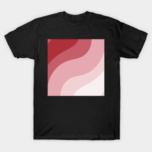 Wave of Dark To Light Pink Stripes T-Shirt